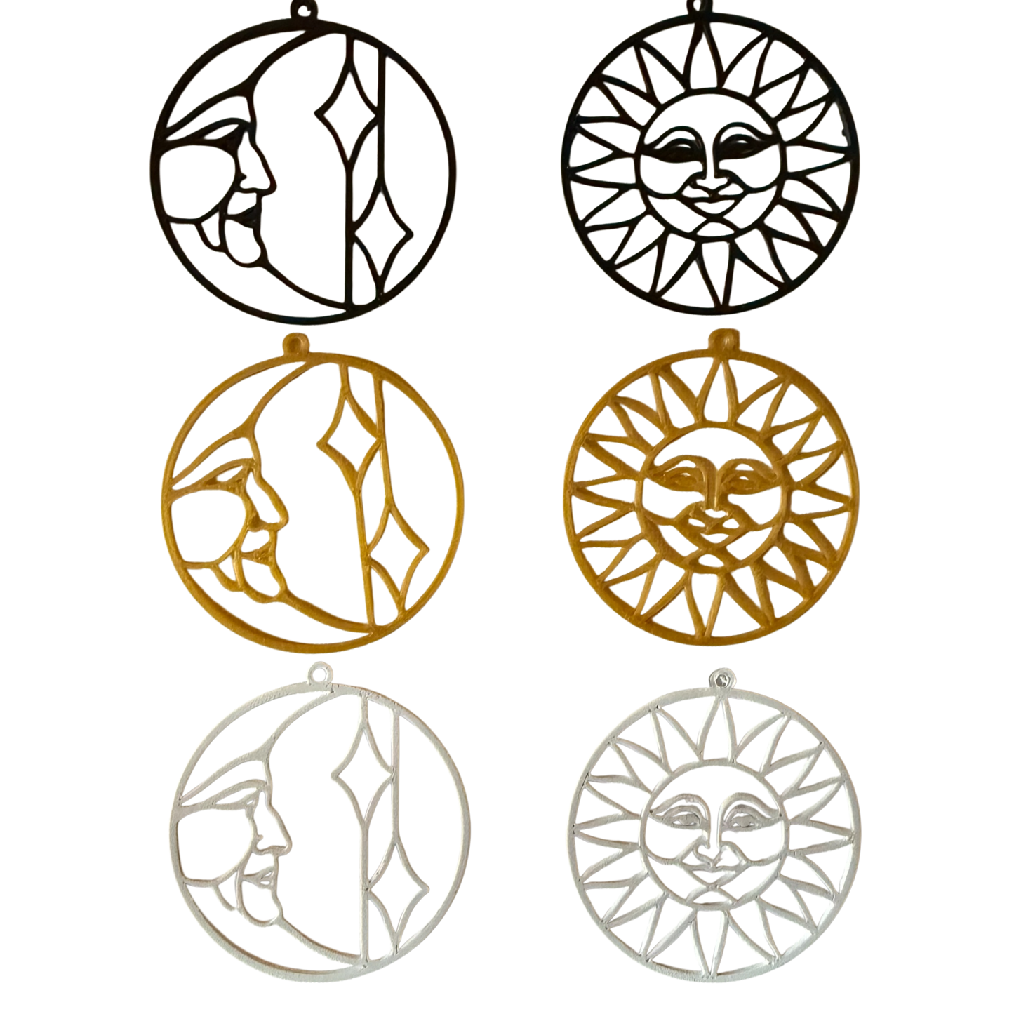 sun and moon tarot earrings