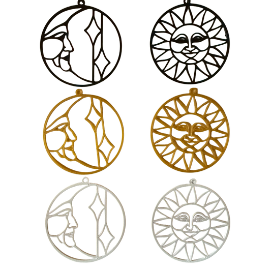 sun and moon tarot earrings