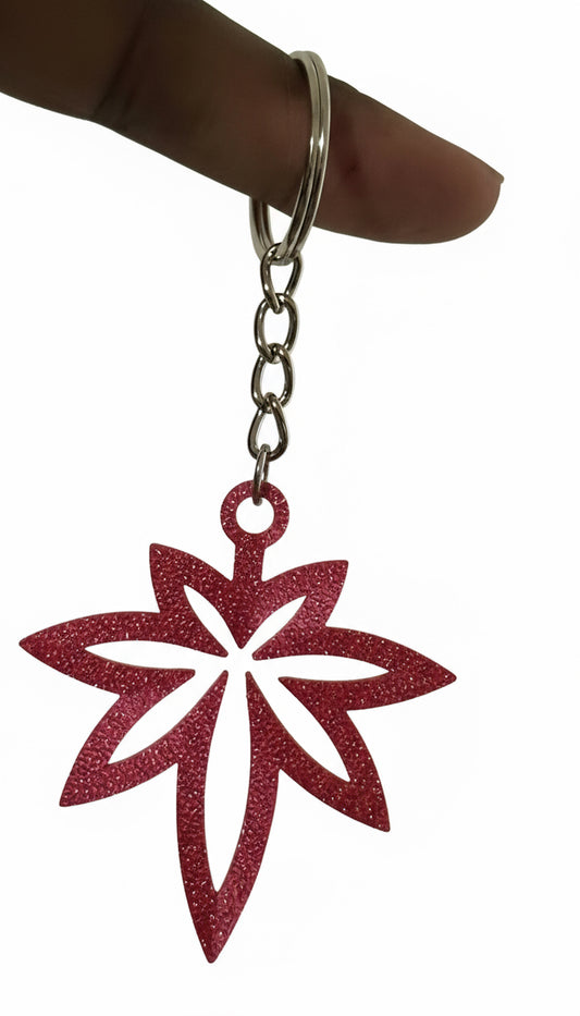 420 Leaf Keychain
