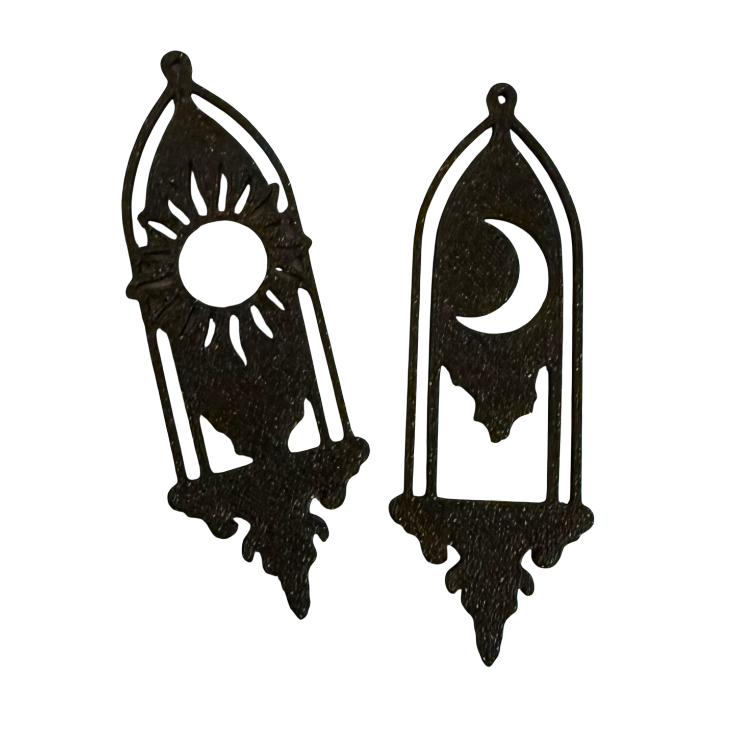 Gothic Sun & Moon Earrings