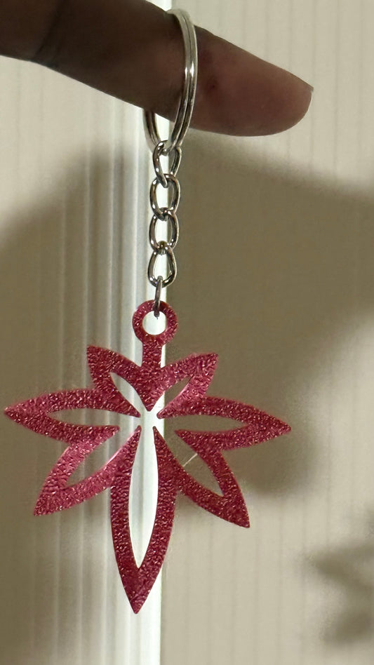 420 Leaf Keychain